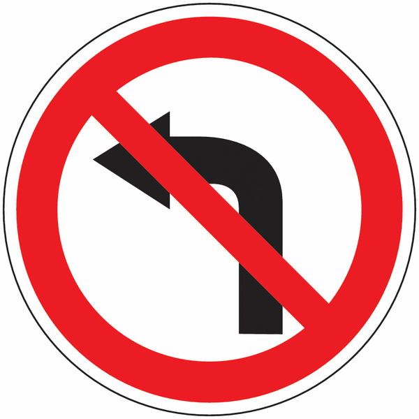 Linksabbiegen verboten