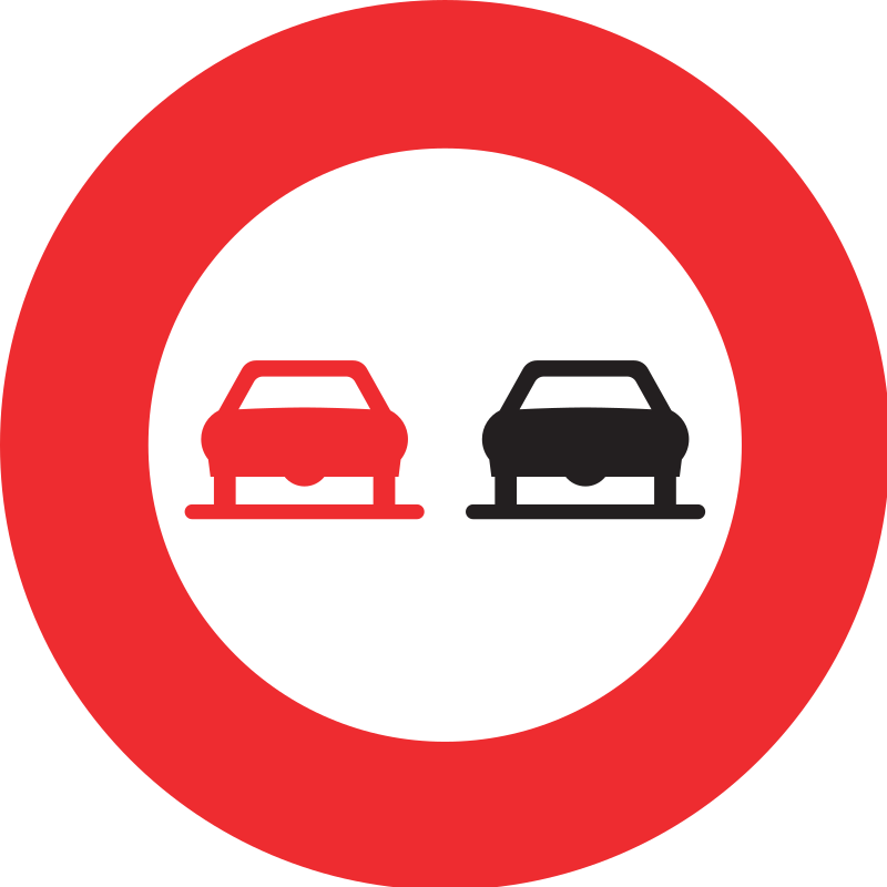 Überholen verboten 80 cm