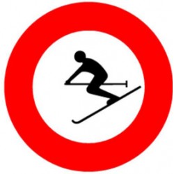 Skifahren verboten 60 cm