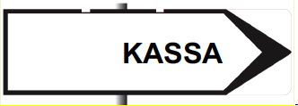 Wegweiser "Kassa"