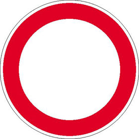 Signal "Fahrverbot" 40cm
