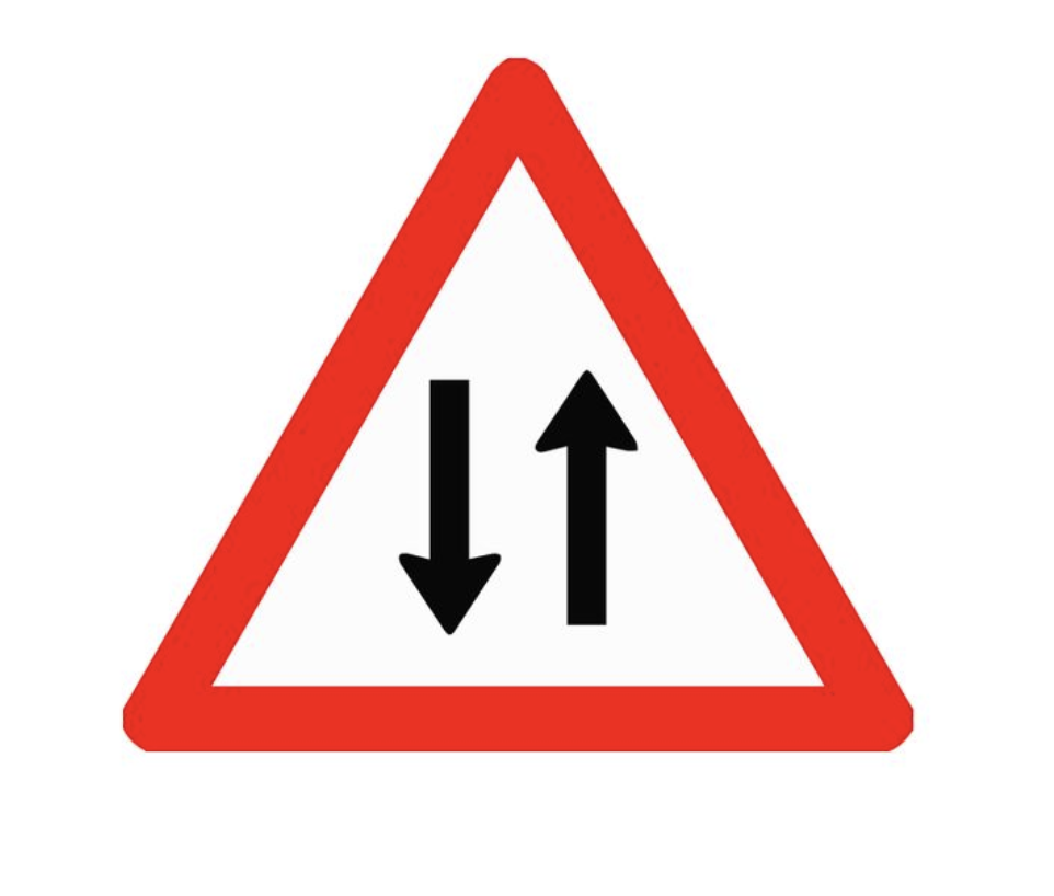 Gefahrensignal "Gegenverkehr"