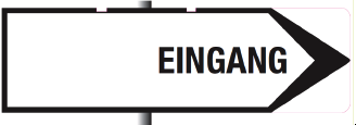 Tafel "Eingang"