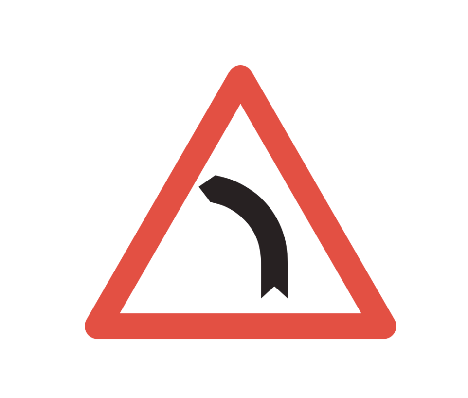 Gefahrensignal "Linkskurve"