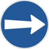 Fahrtrichtung rechts 40 cm