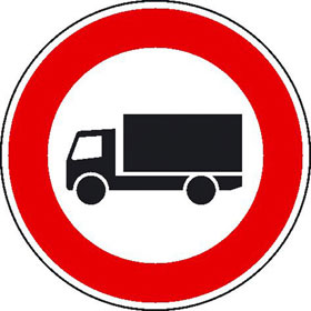 Vorschriftssignal "Verbot für LKW"