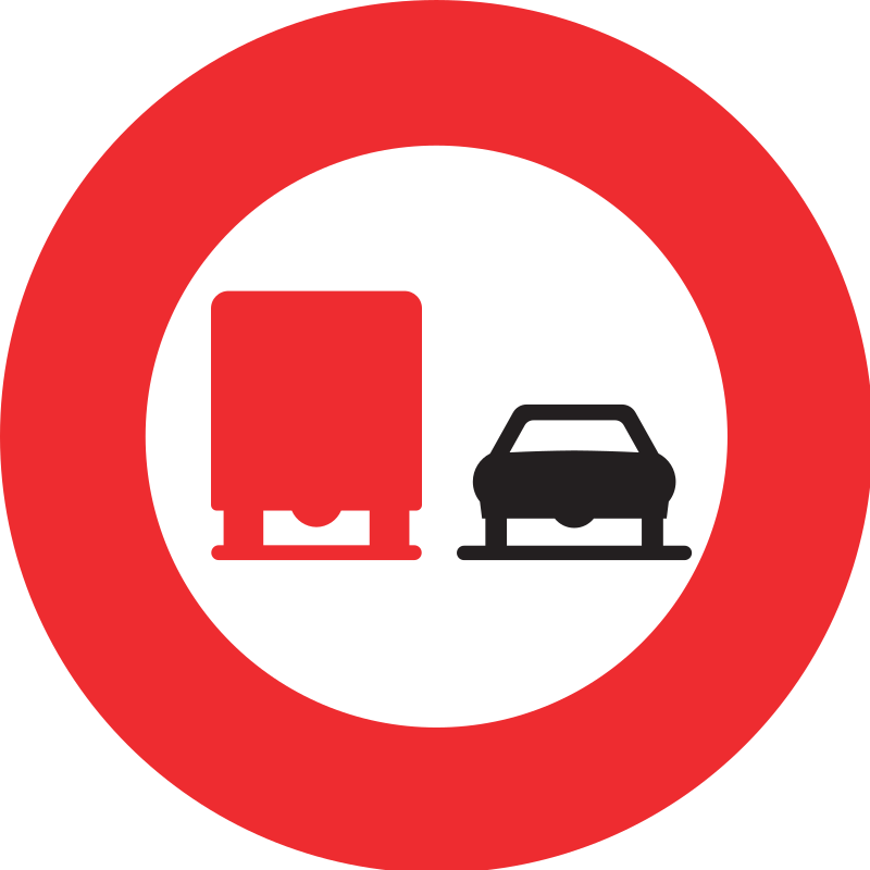 Überholen für Lastwagen Verboten 40 cm