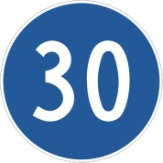 Mindestgeschwindigkeit 40 cm