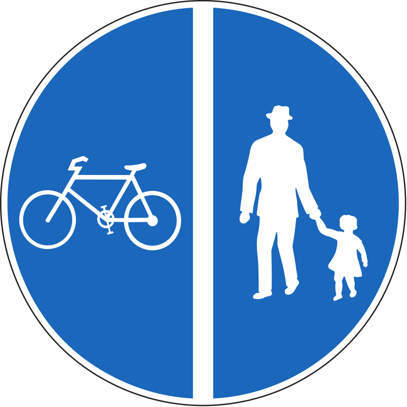 Rad- und Fussweg mit getrennten Verkehrsflächen 60 cm