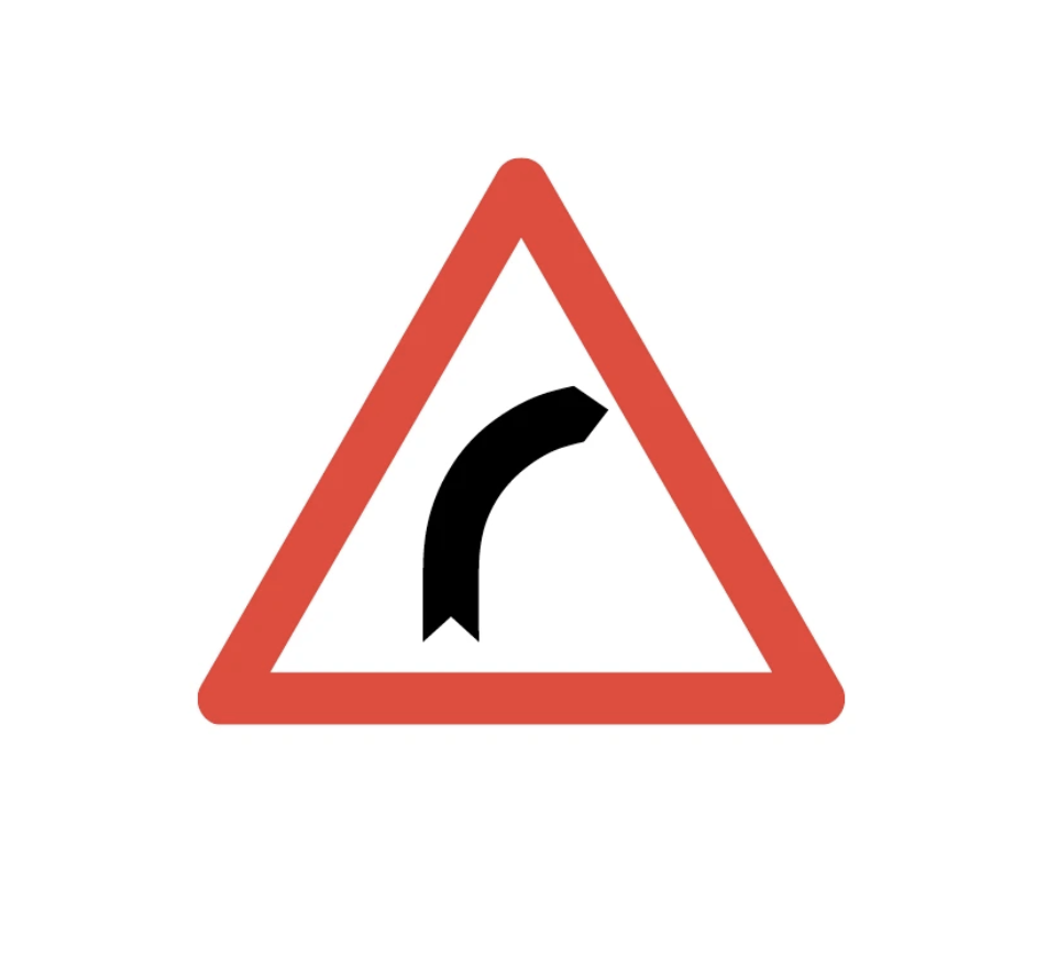 Gefahrensignal "Rechtskurve"