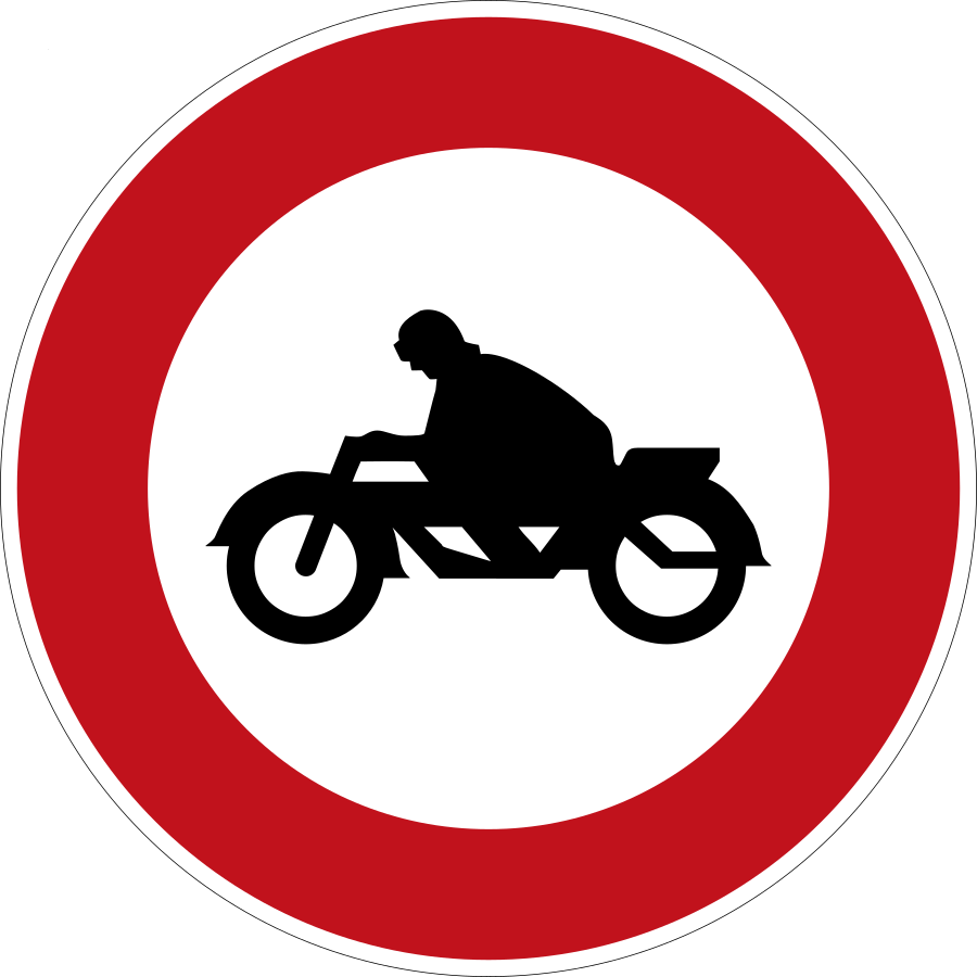 Verbot für Motorfahrräder 60 cm